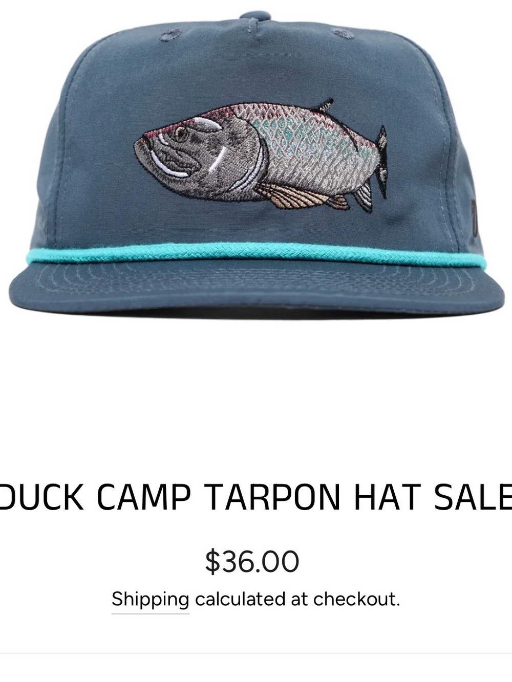 DUCK CAMP TARPON HAT men’s fishing hat NEW